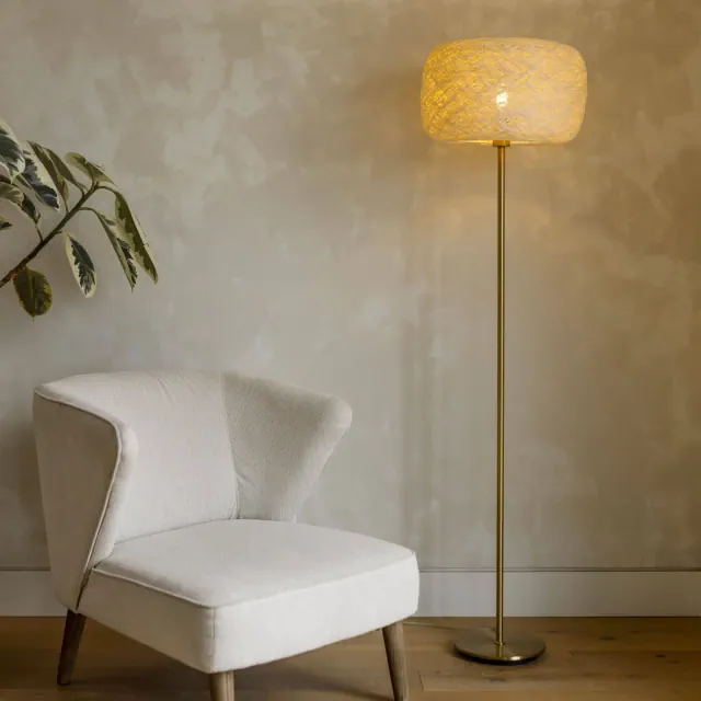 Brightech Rowan Contemporary Floor Lamp Antiqued Brass