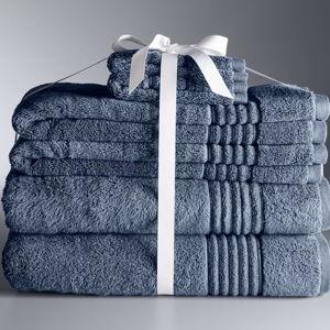 (Ocean Blue) Simply Vera Vera Wang Signature 6-piece Bath Towel Set