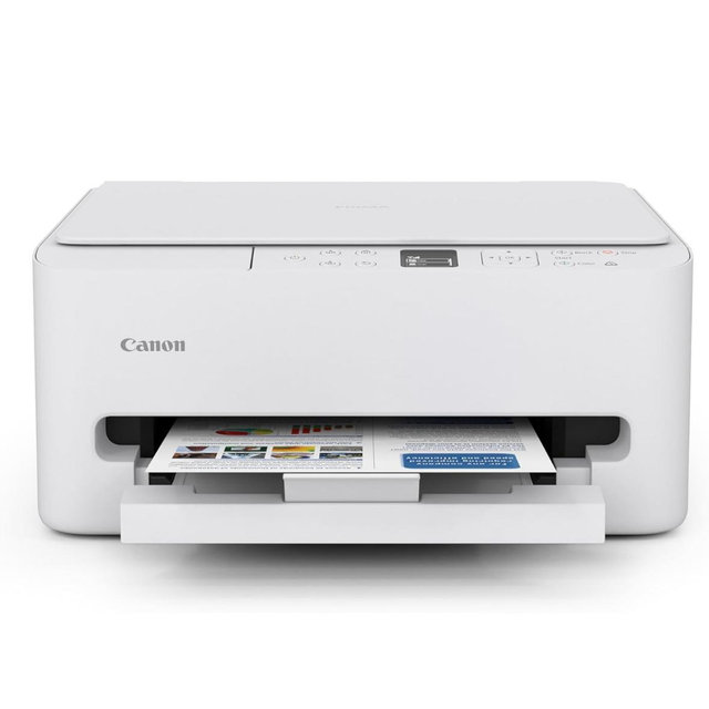 Canon PIXMA TS6520 Wireless Color Inkjet Printer Duplex Printing, White – Home Printer with Copier/Scanner, 1.42” OLED Display, Intuitive Control Panel, Compact Design