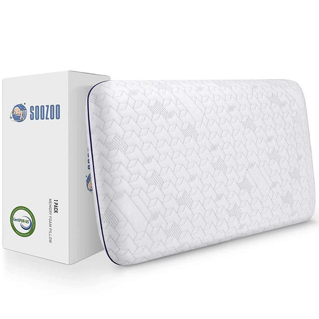 Memory Foam Gel Pillow for Sleeping King Size 20 x 36 Inches Set of 1, Ventilated Cooling Bed Pillows with Washable Cover 1 Pack, Supportive Pillow for Stomach, Back and Side Sleepers, Medium Soft
