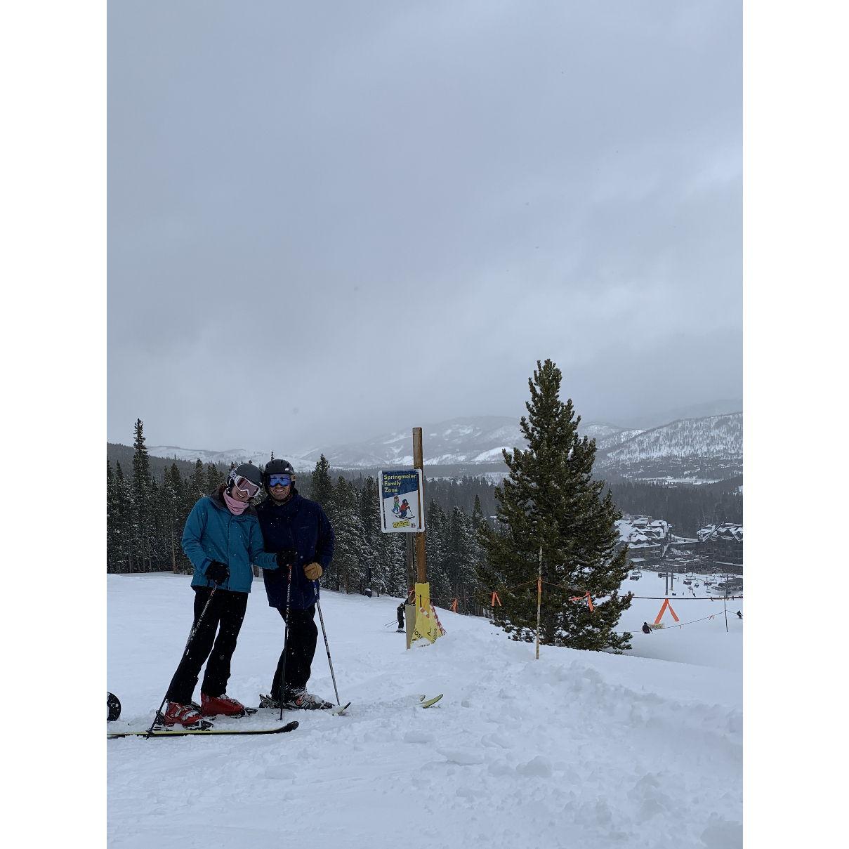 Our first of many times skiing together! January 6, 2022.