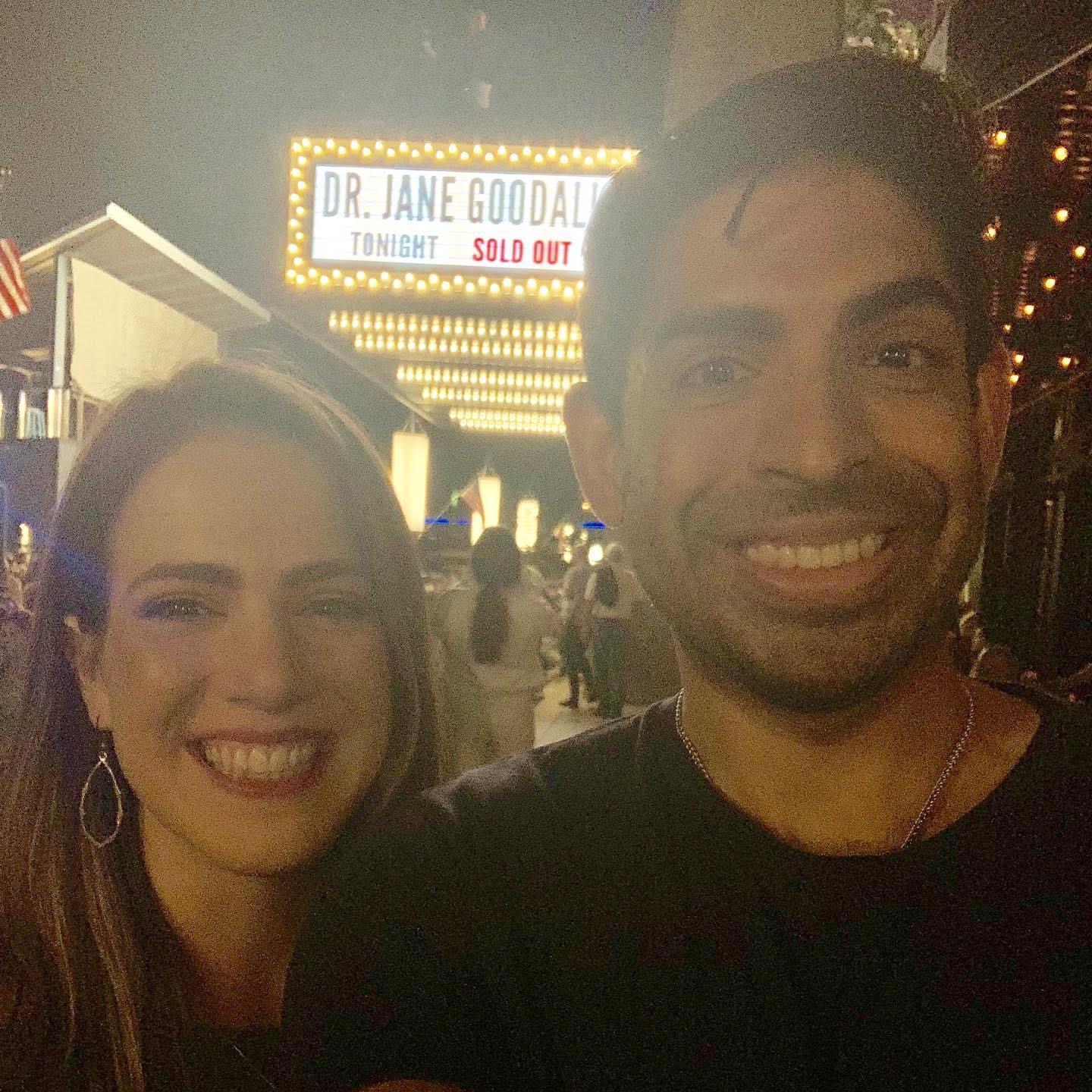 Ana grew-up obsessed with Dr. Jane Goodall ... so around her birthday in 2019 she was able to convince Kush to come along see here speak in DC!