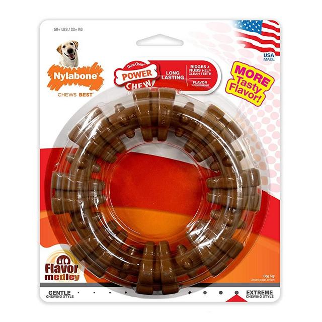 Nylabone Power Chew Textured Dog Chew Ring Toy