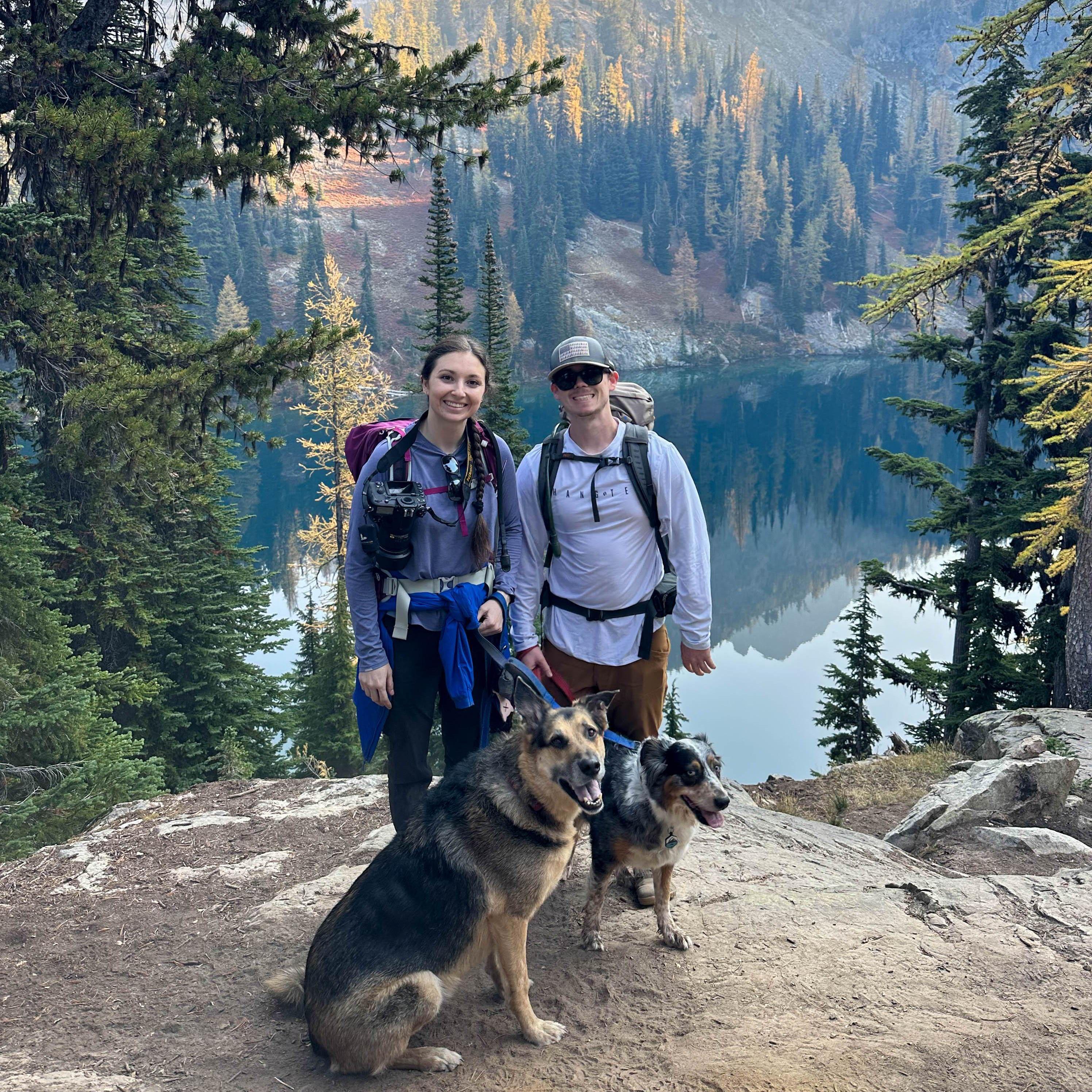 On a hike to Blue Lake in Washington State