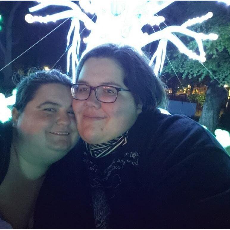 Ashlyn and Steph, seen here at a light show