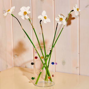 vase with dots