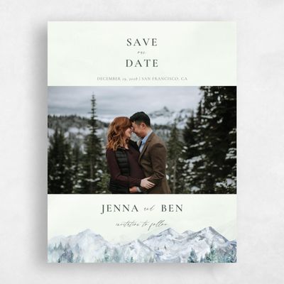 Light Green Wedding Save the Date - Avalon Photo