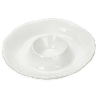 Modern Farmhouse Organic Bead Chip and Dip in White