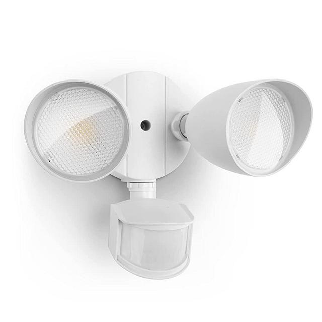 LUTEC 32W 2500 Lumen LED Security Lights Motion Sensor Light Outdoor, 5000K Daylight, IP54 Waterproof, Dusk to Dawn, Motion Detector Flood Light for Garage, Yard, Porch-White
