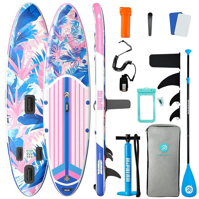Niphean Inflatable Stand Up Paddle Board with SUP Accessories, Anti-Slip EVA Deck, 10’6’’ Inflatable Paddle Boards for Adults & Youth of All Skill Levels
