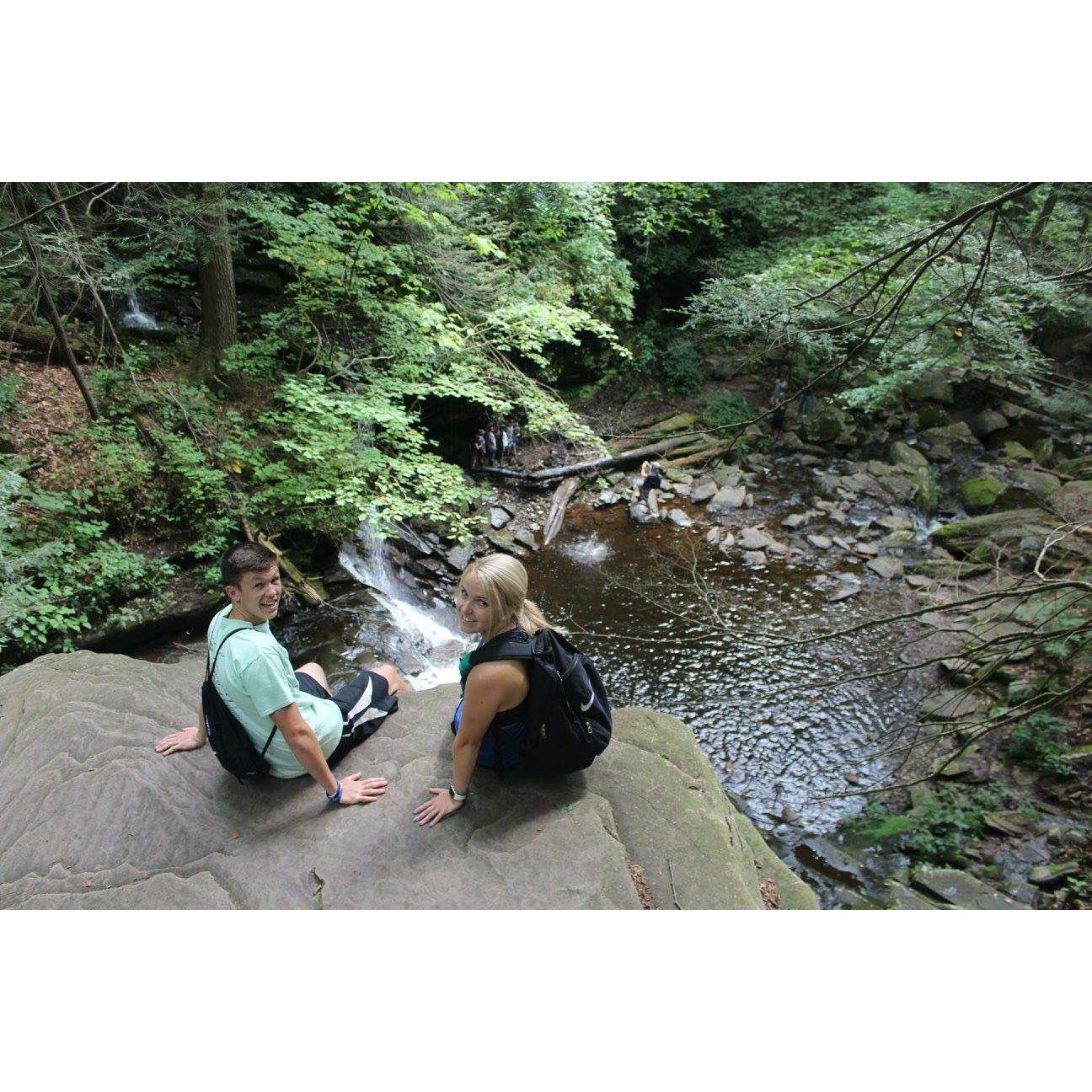 One of our first pictures together, this was taken during a Special Olympics team bonding hike during Matt and Megan's junior year (Credit to Joe Ziebell for forcing group fun.)