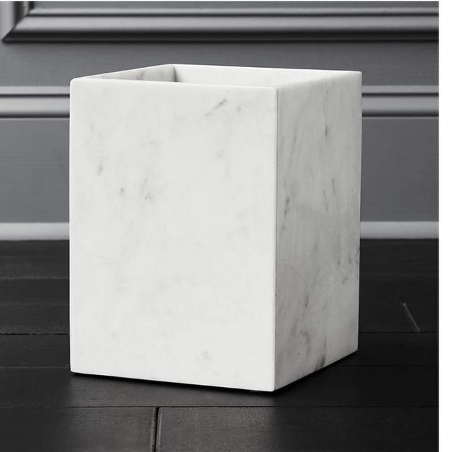 CB2 - marble waste basket
