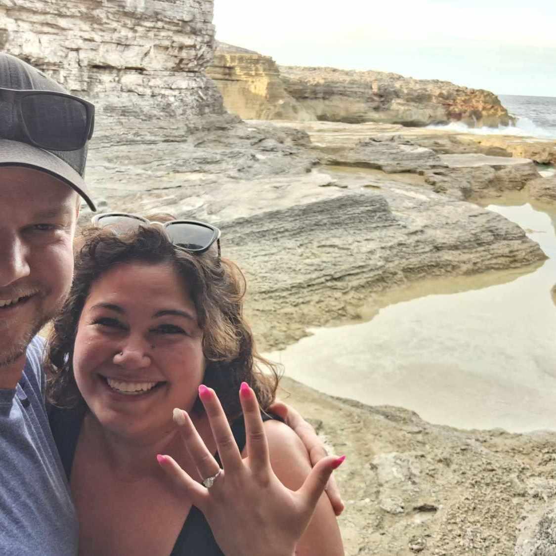 The BEST surpsrise! Tyler proposed on a trip to celebrate our birthday's at "The Queens Bath" in Eleuthra, Bahamas!