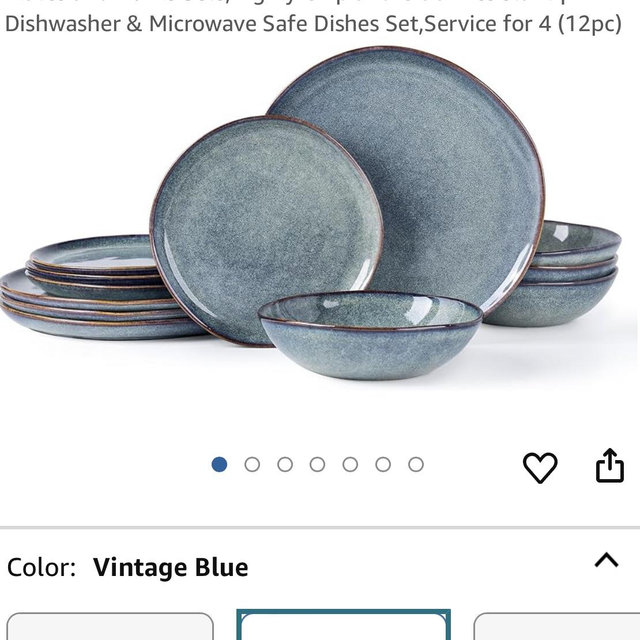 AmorArc Ceramic Dinnerware Sets,Handmade Reactive Glaze Plates and Bowls Sets,Highly Chip and Crack Resistant | Dishwasher & Microwave Safe Dishes Set,Service for 4 (12pc)