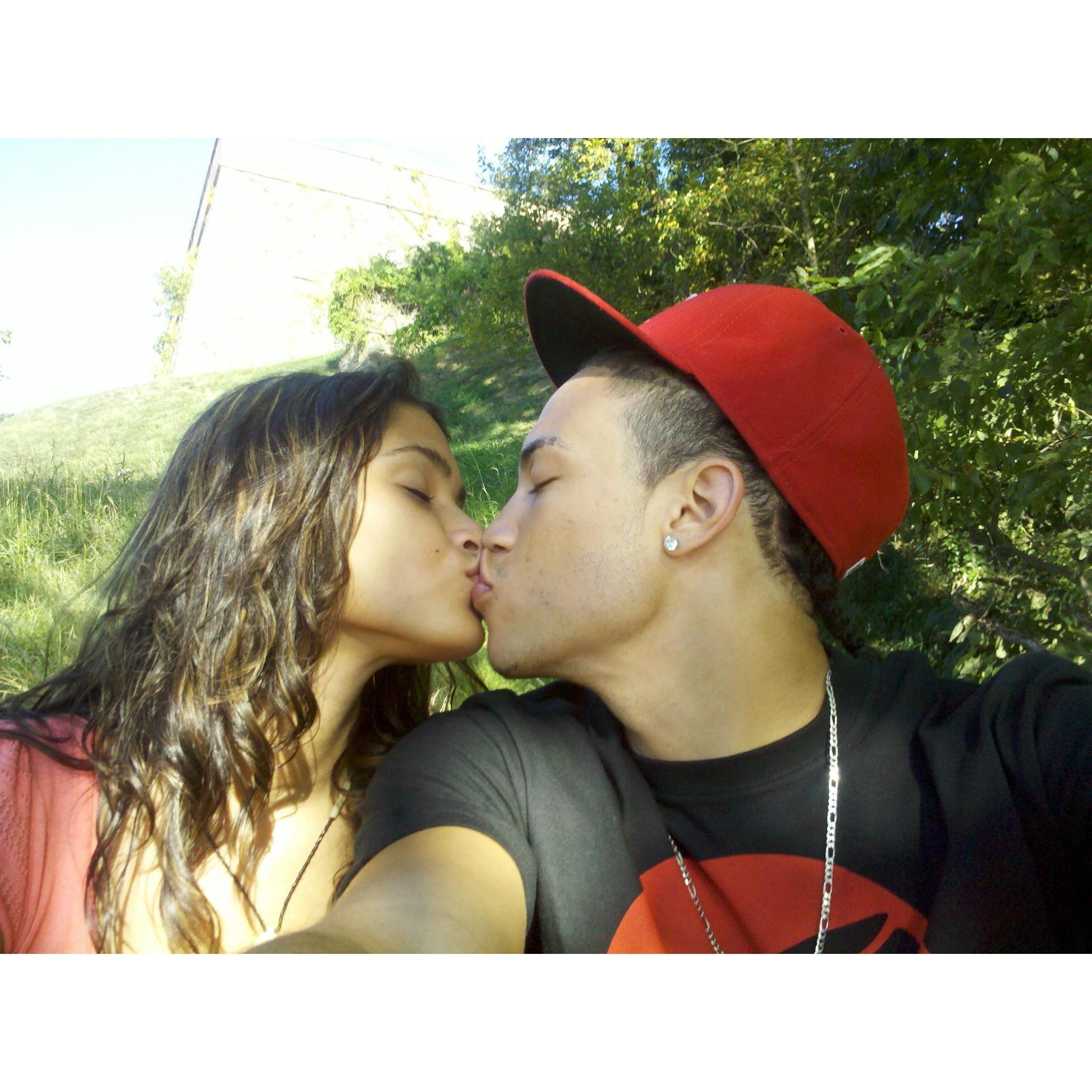 our first kiss cam photo, September 2010