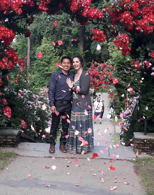 Right after Emily said "yes"!