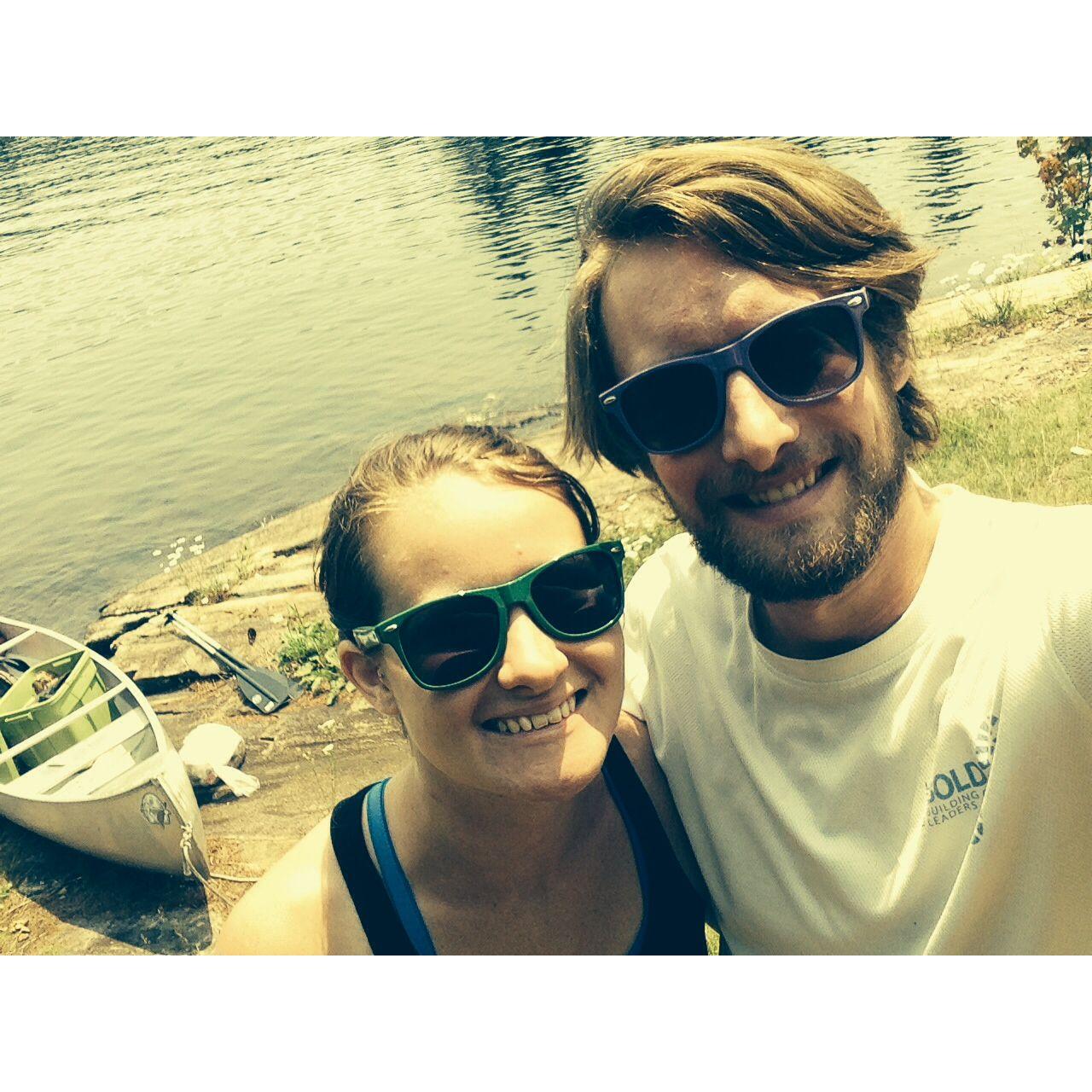 On a canoe trip in the Adirondacks - our first outdoor adventure together (with many more to come!)