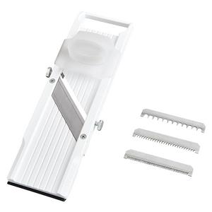 Benriner Mandoline Slicer, with 4 Japanese Stainless Steel Blades, BPA Free, 12.75 x 3.625-Inches, New Model