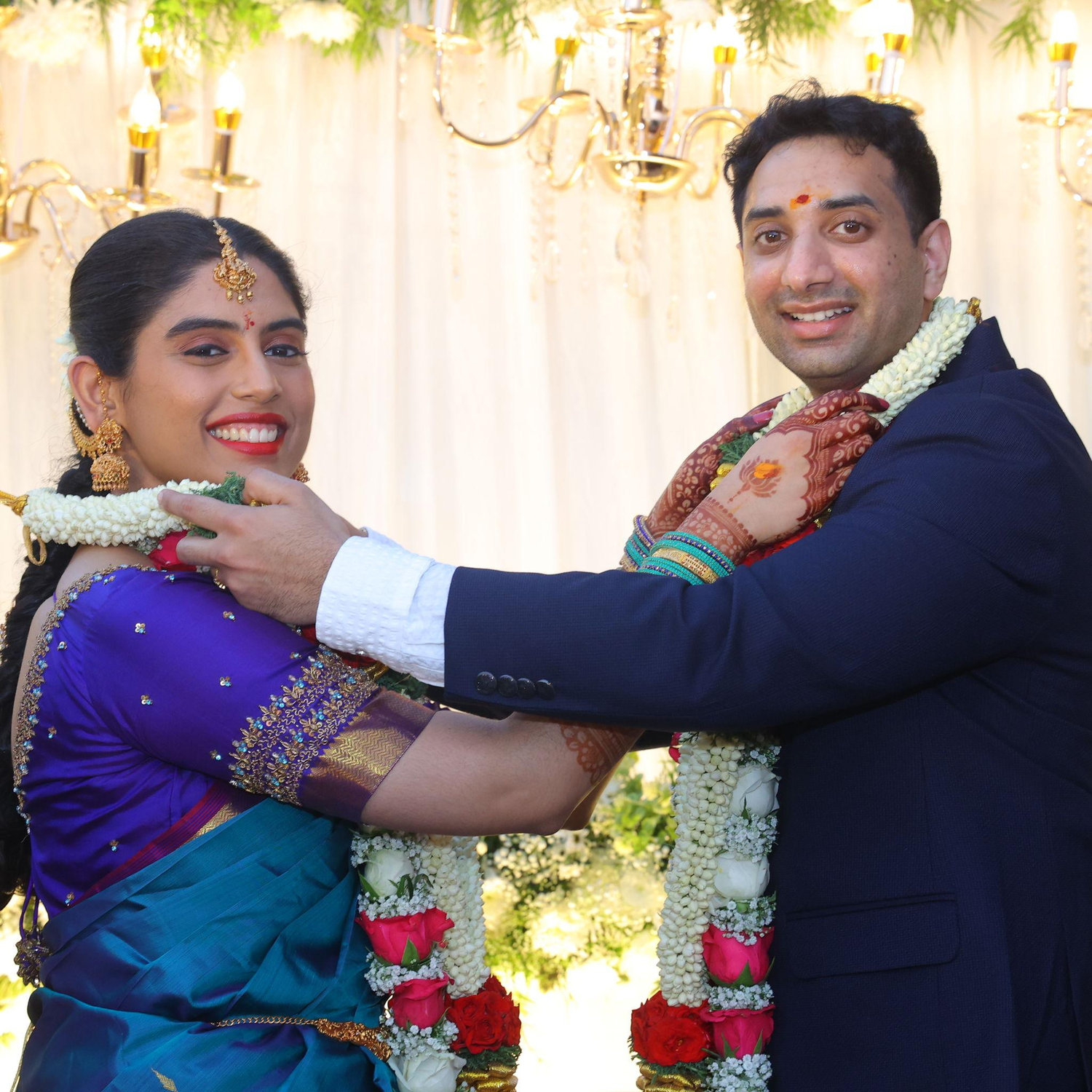 Engagement maalai mathal (exchange of garlands) (Chennai, India 3.6.26)