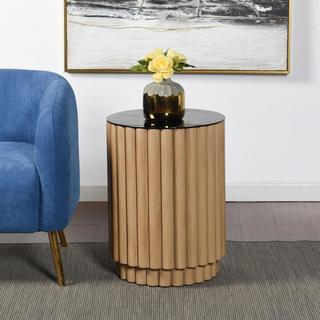 Fluted Barrel Side Table