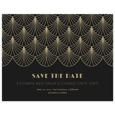 Black Wedding Digital Save the Date - Baker Fan