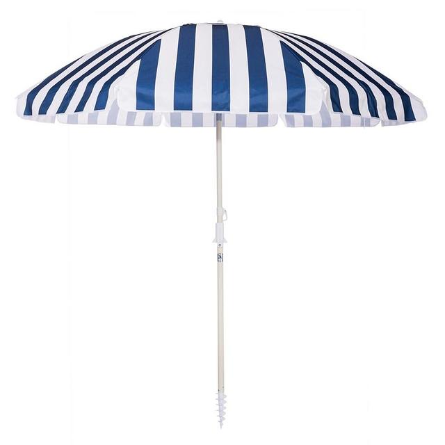 Business & Pleasure Co. Margaritaville Manana Umbrella - 6.5' Beach Umbrella Sand Anchor, 7' Tall Telescopic Aluminum Pole, UPF 50+