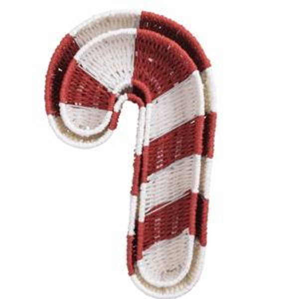 Candy Cane Woven Basket Set