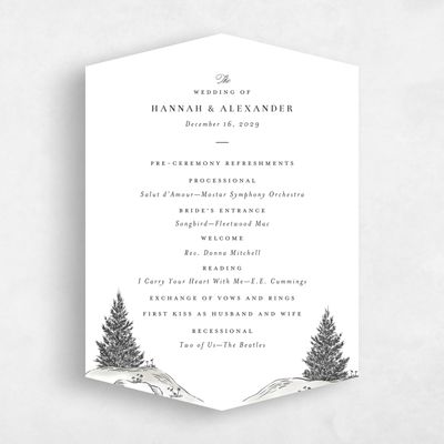 White Diamond Wedding Program - Auburn