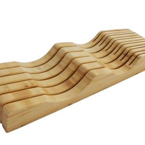 In-Drawer Bamboo Knife Block without Knives. Knife Storage and Organizer holds 10-15 knives by Shenzhen Knives