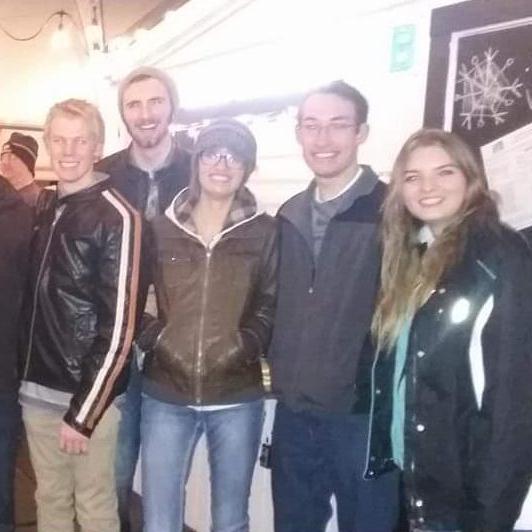 Ice skating years ago. Josh held Alani's hand to "keep her from falling" ;)