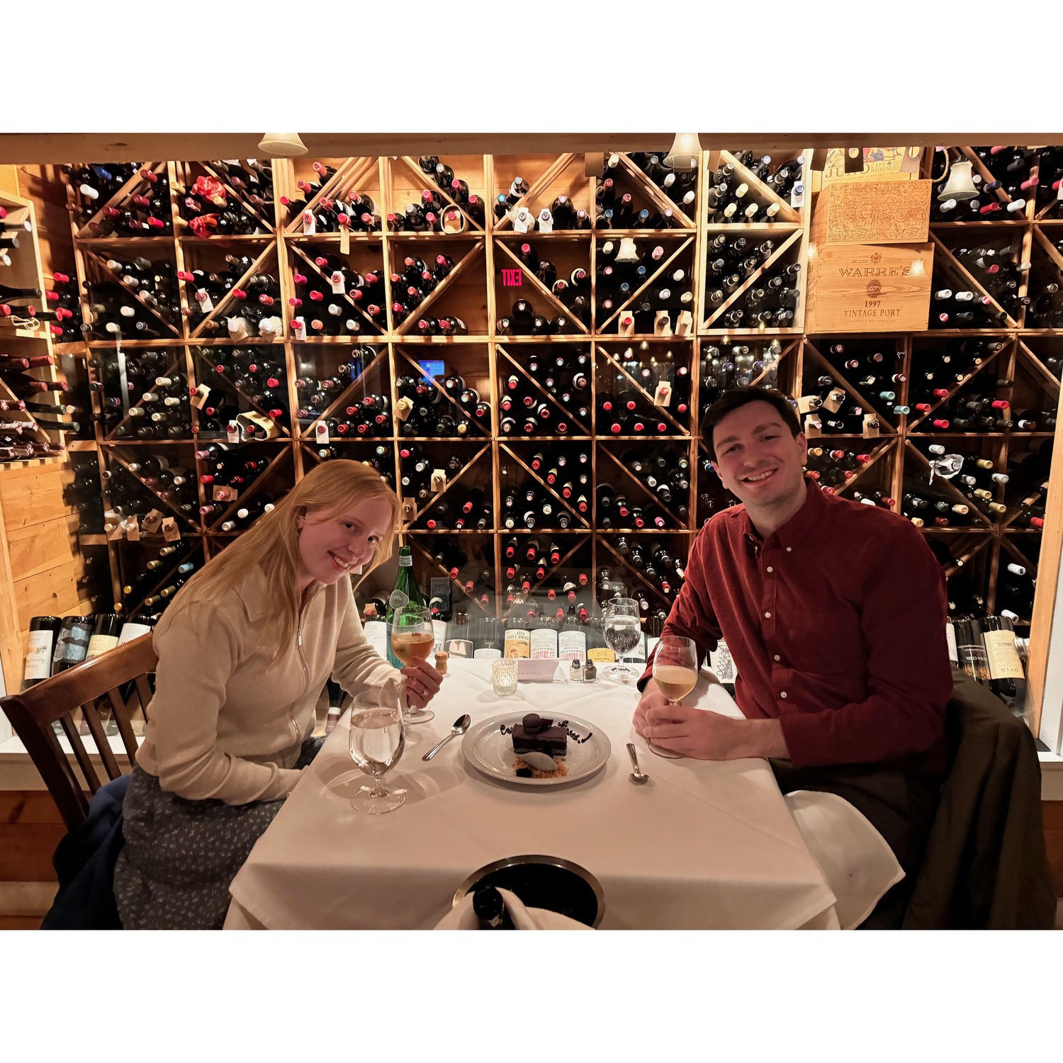 A special dinner after getting engaged - Lilly finally got to hear all about the proposal planning process!