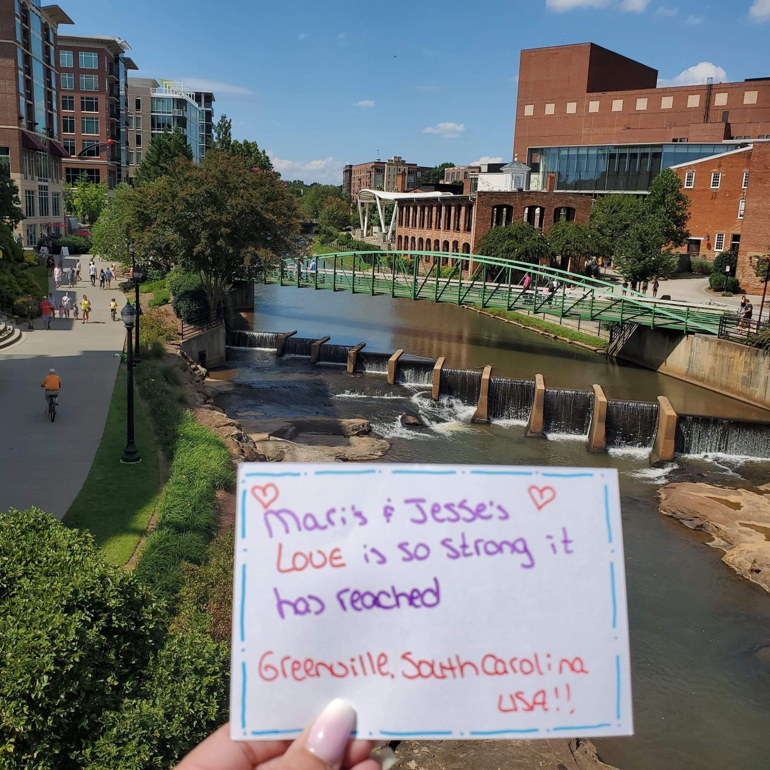 Our love is so strong it also reaches Greenville, South Carolina