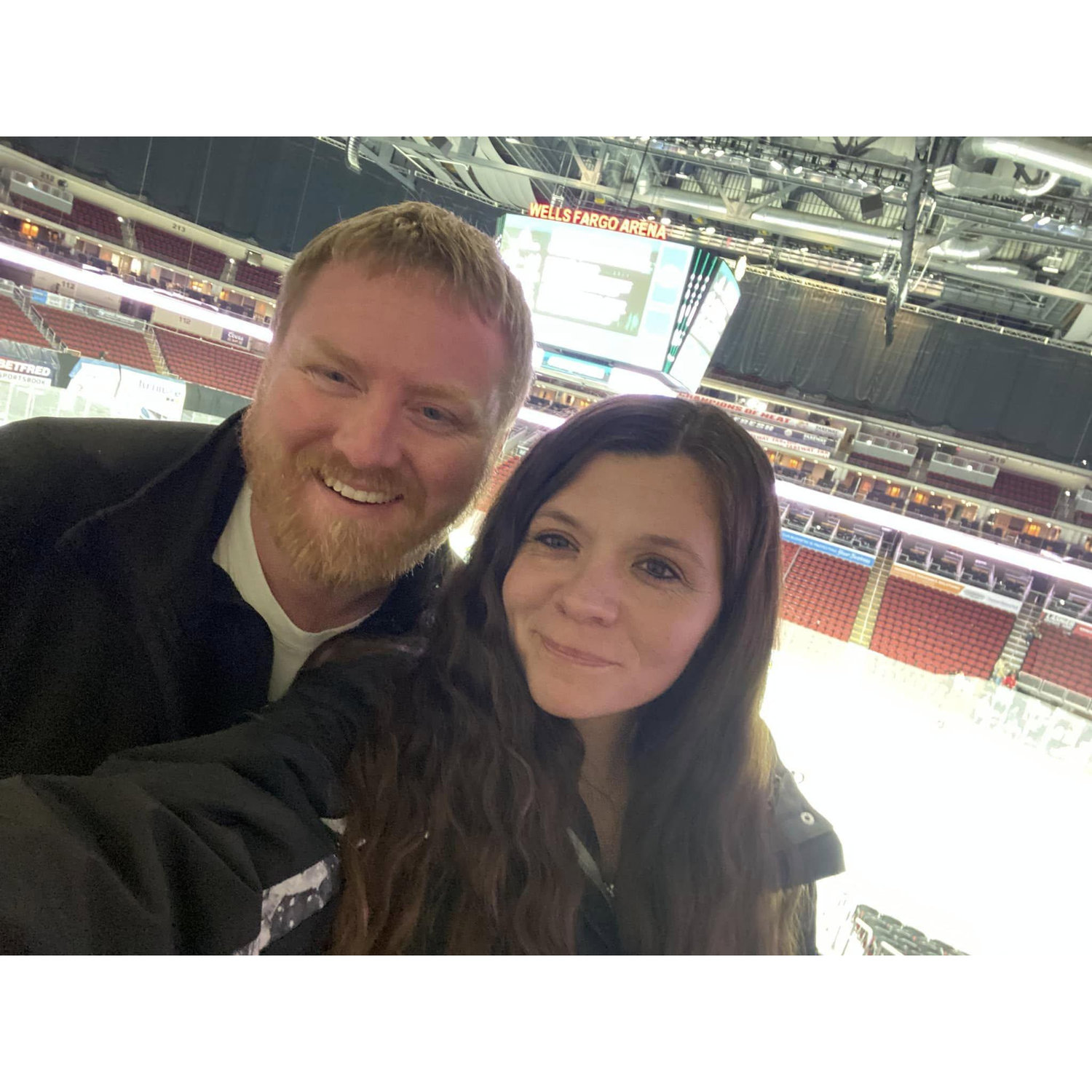 Having 6 kids between us both, dating could get a little tricky, but we always made it a priority!! This was at our first Iowa Wild game together...