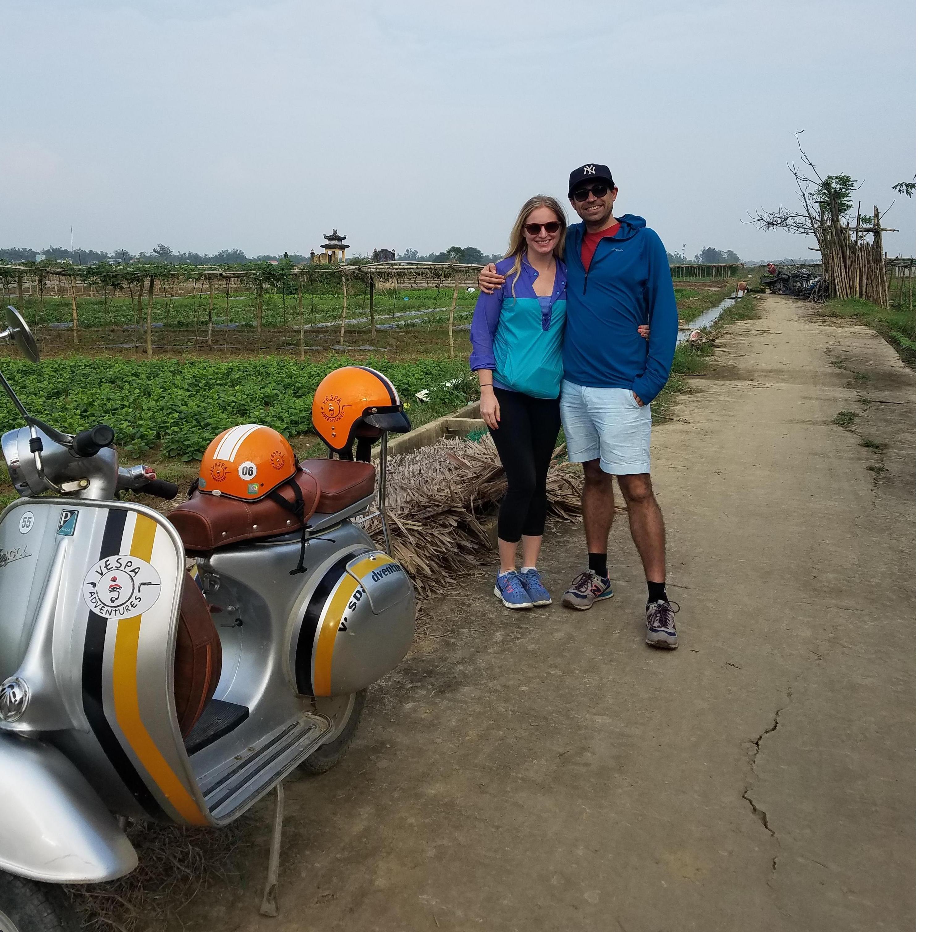 Exploring rice paddies in Hoi An