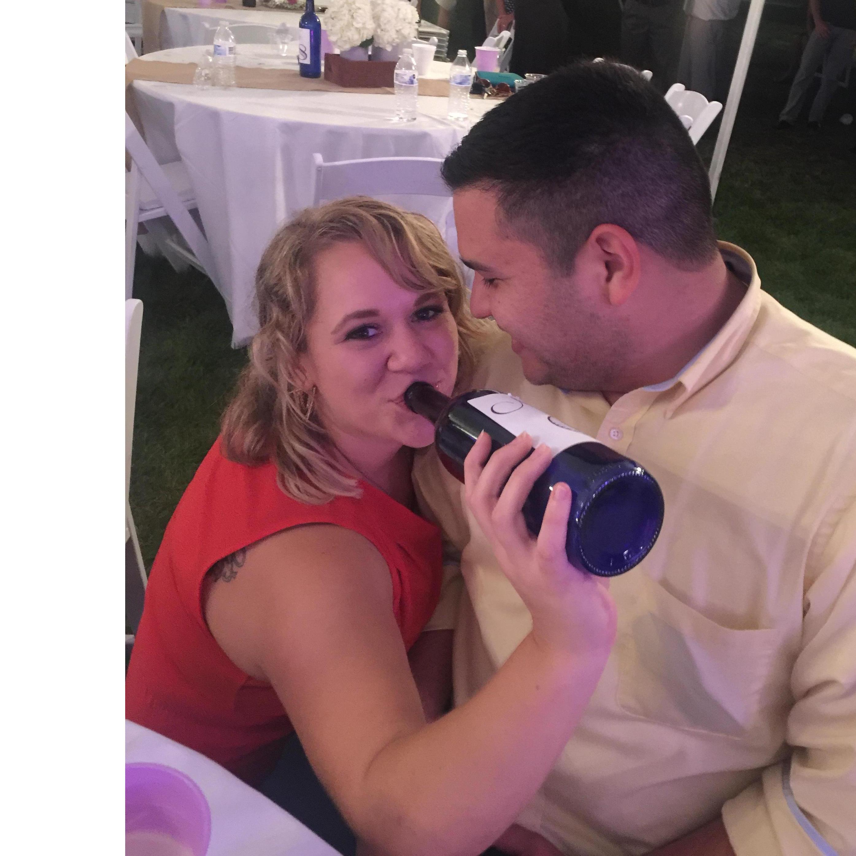 Celebrating Emily's cousin Aaron and Ashley's wedding!