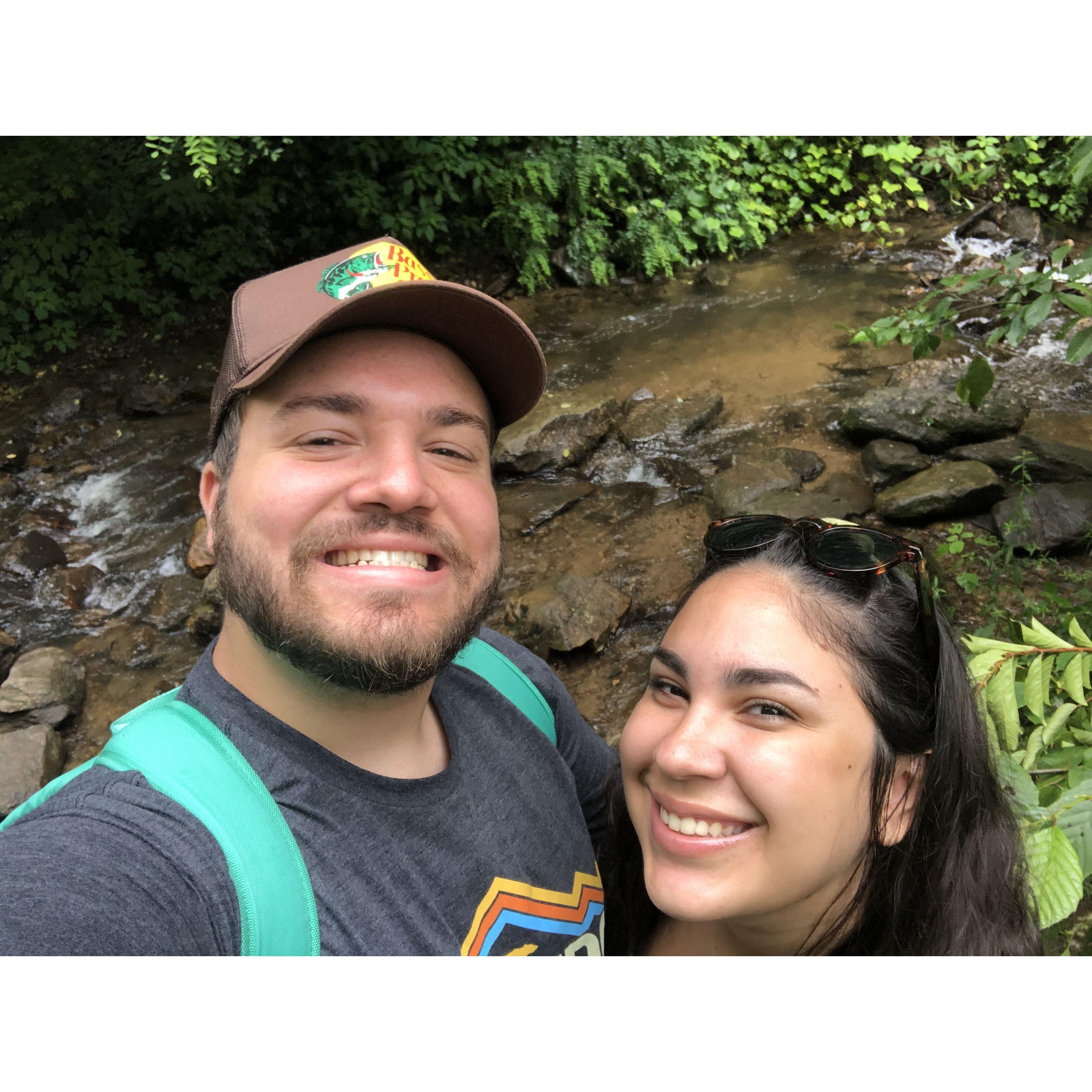 On a hike at Amicalola Falls