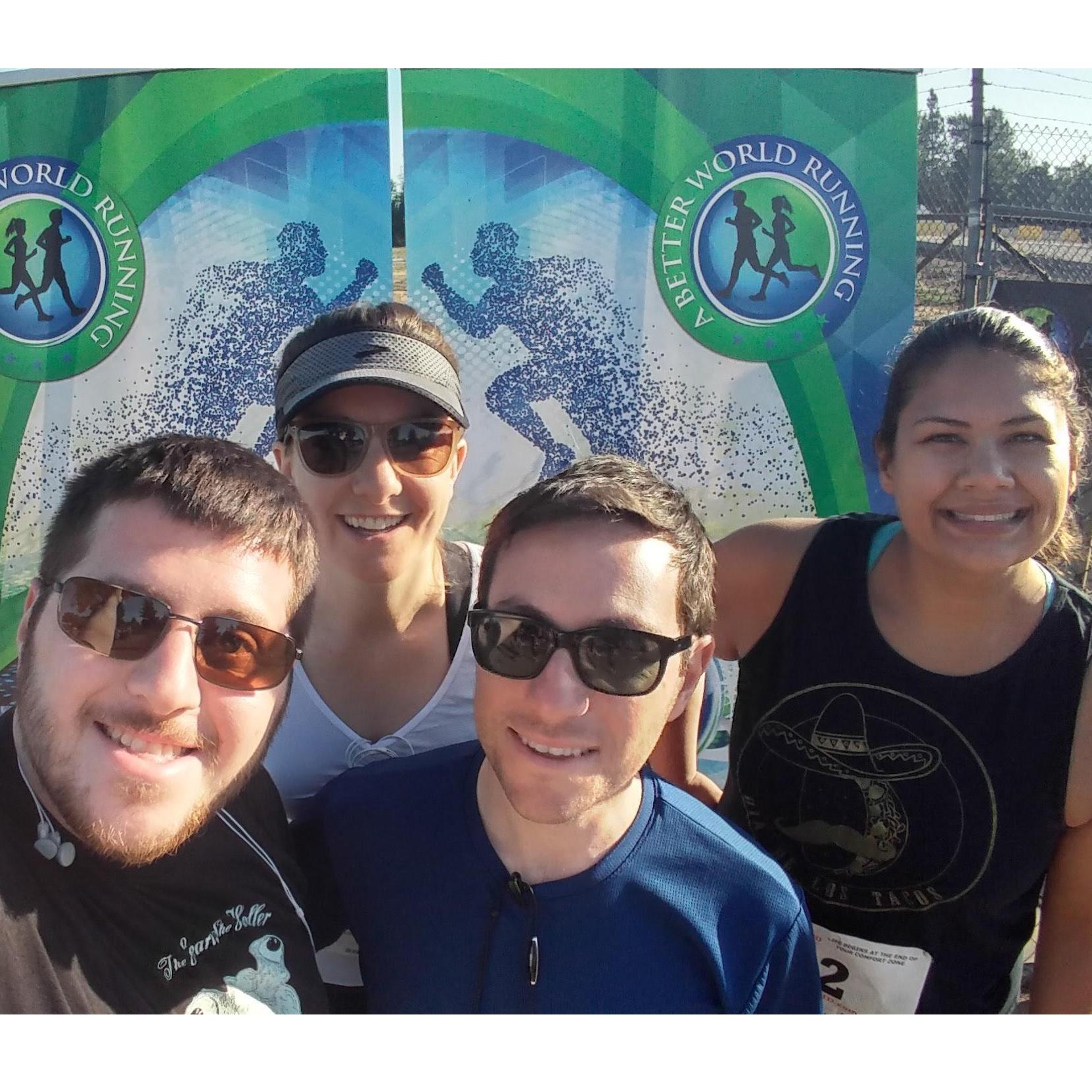Father's Day 5k with Jason (Harri's Oldest Brother/Co-Best Man) and our Sister-in-Law Becky!