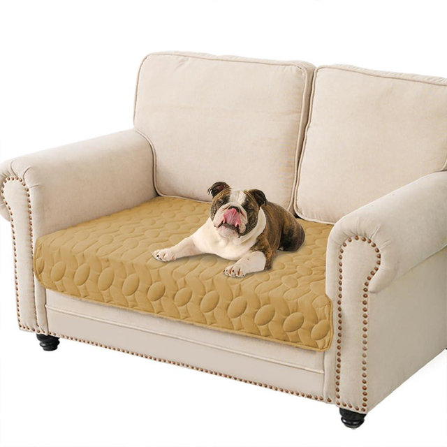 Ameritex Waterproof Pet Bed Cover Anti-Slip Dog Bed Blanket for Sofa and Furniture Waterproof New Pattern Design (Sand, 30x53 Inch (Pack of 1))