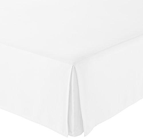 AmazonBasics Pleated Bed Skirt - King, Bright White