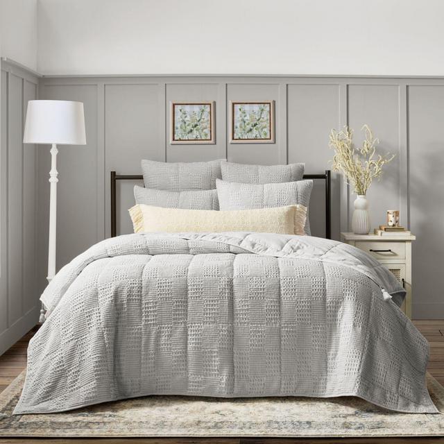 Bee & Willow™ Home Waffle Patchwork 3-Piece King Quilt Set in Lunar Rock