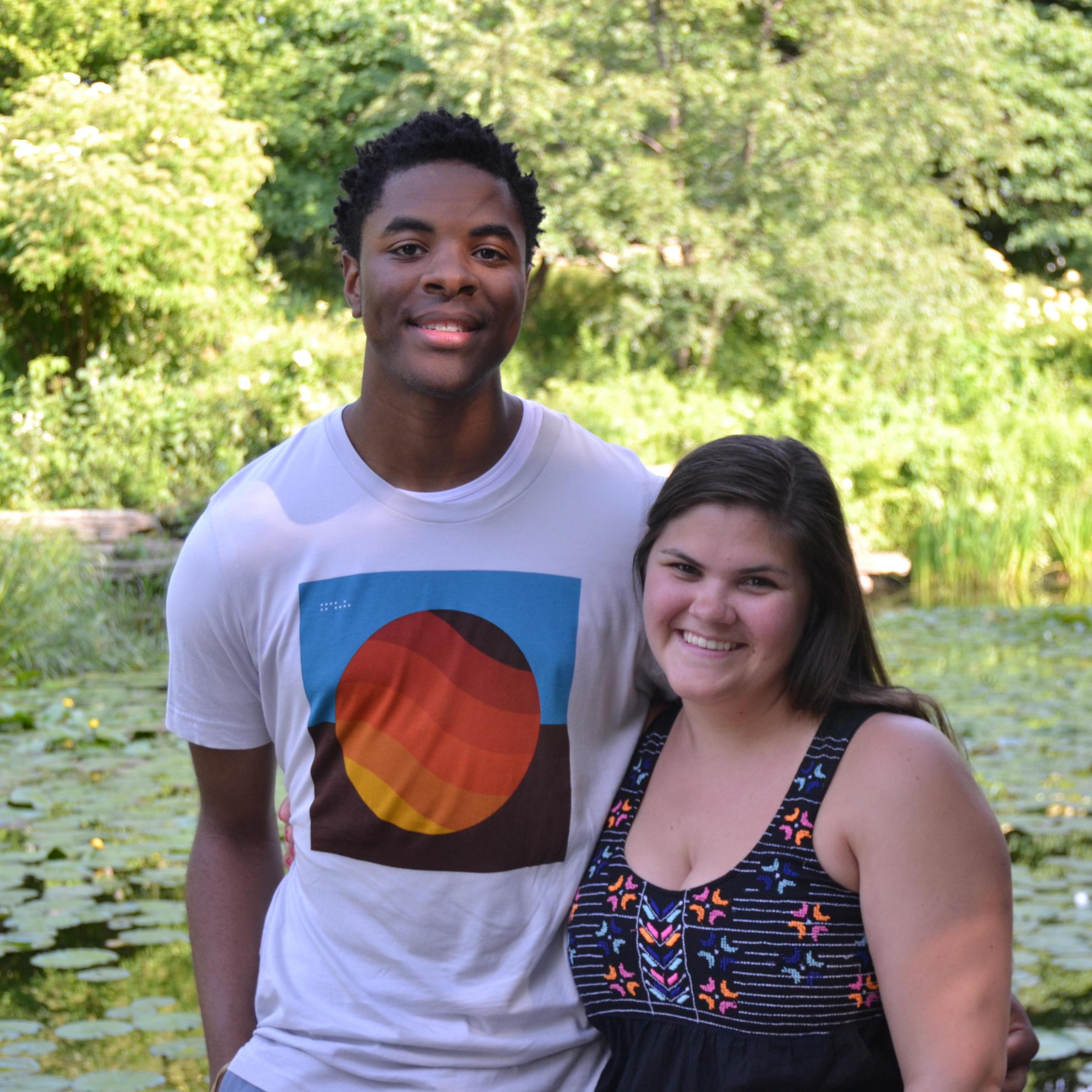 Freshly engaged at Chicago Lilly Pond (2017)