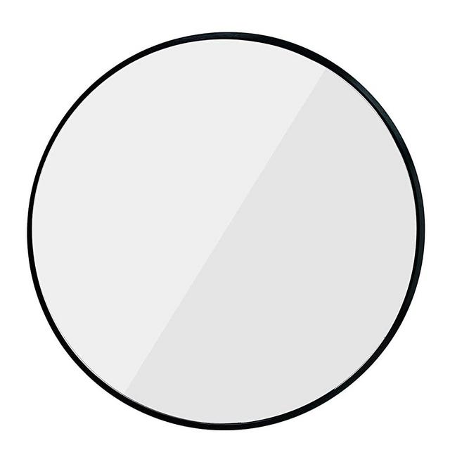 oruii Round Mirror, Black Round Mirror 24 inch, Round Wall Mirror, Round Bathroom Mirror, Circle Mirrors for Wall, Living Room, Bedroom, Vanity, Entryway, Hallway.