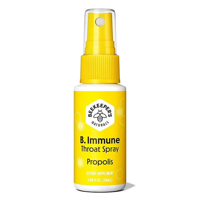 BEEKEEPER'S NATURALS Propolis Throat Spray - 95% Bee Propolis Extract - Natural Immune Support & Sore Throat Relief - Antioxidants, Keto, Paleo, Gluten-Free (1.06 oz)