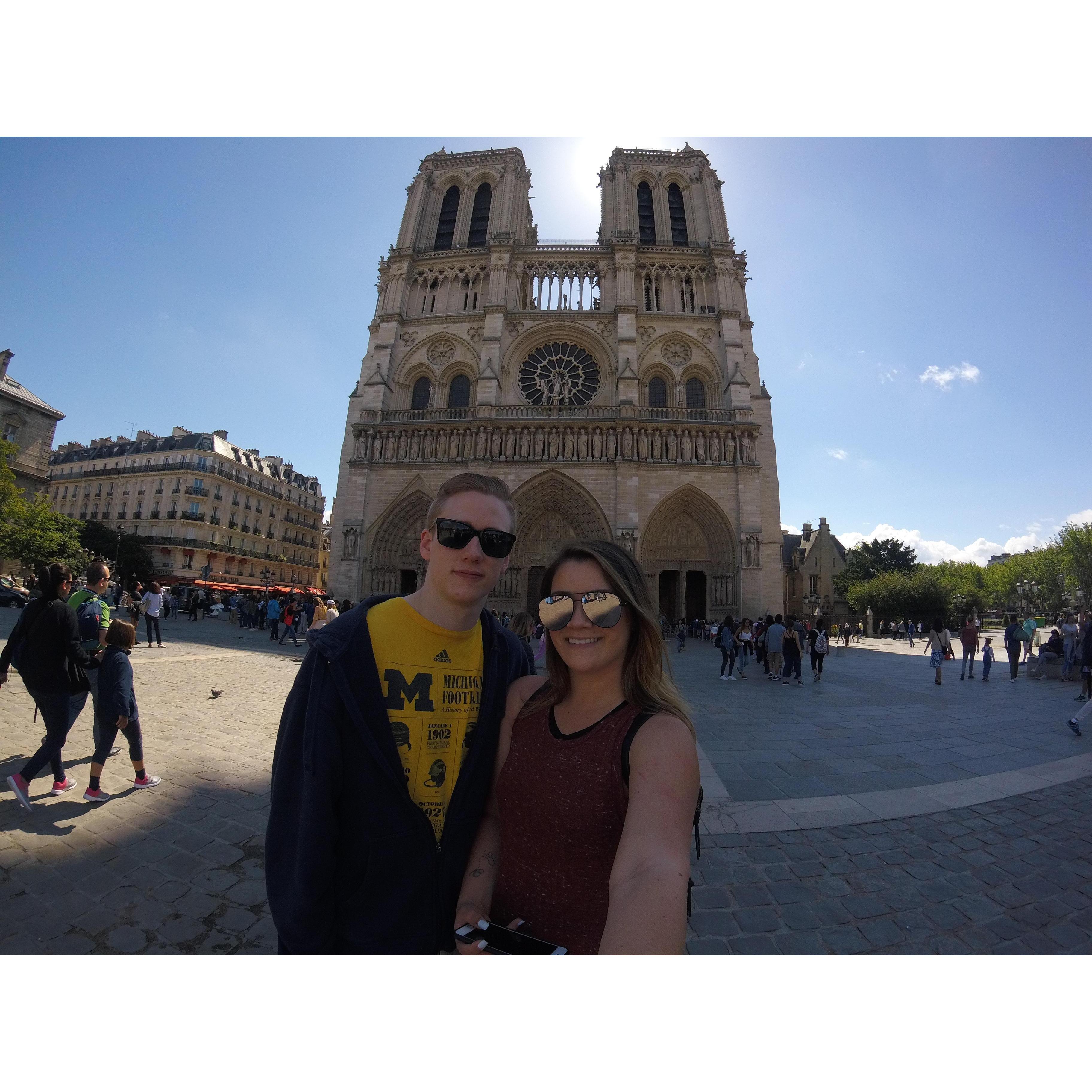The summer of 2018 when we travelled to France and saw the Notre Dame