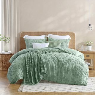 Chenille Laurel 3-Piece Duvet Set