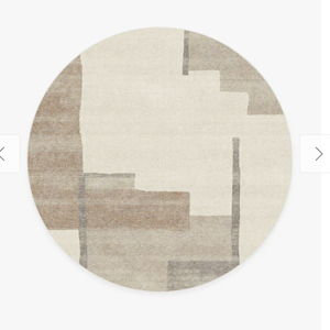 Haylan Ivory & Copper Rug | All-In-One Rug | 6' Round | Ruggable