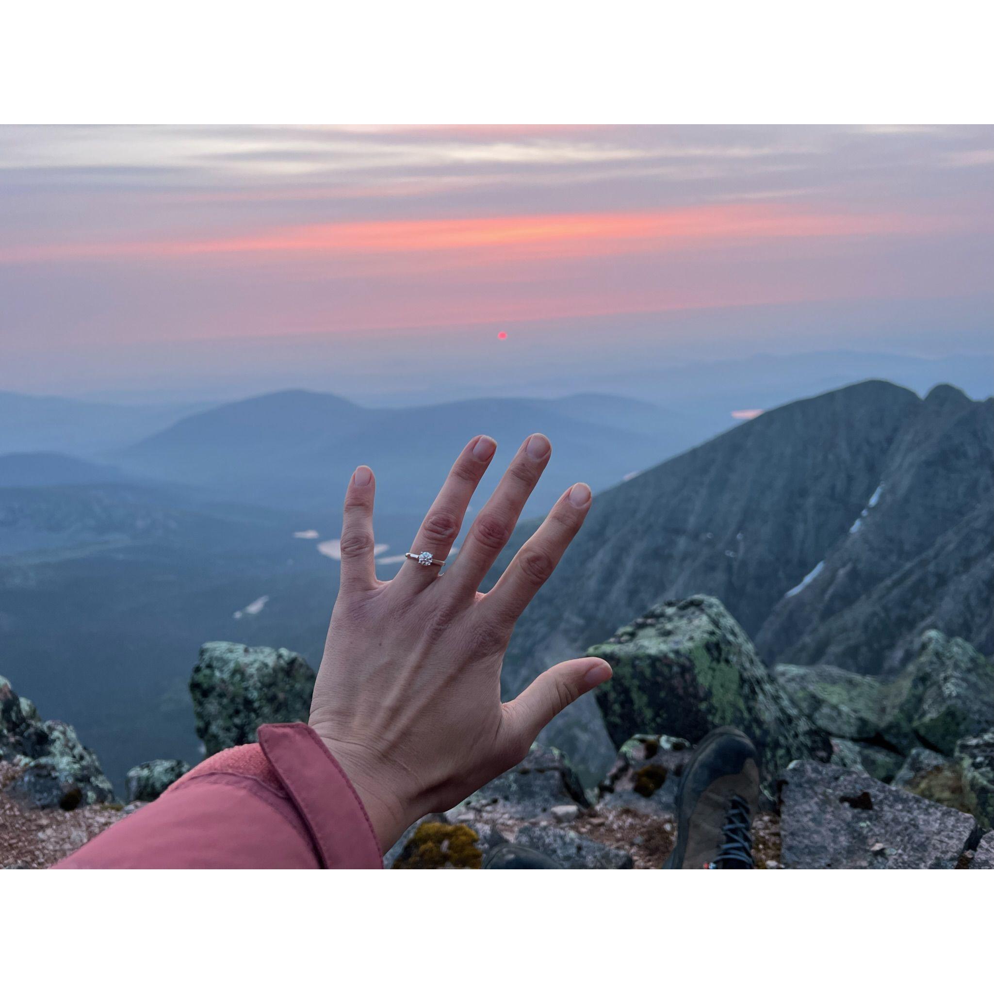 Sunrise hike up Katahdin in Baxter State Park! I suprisingly said yes ;)