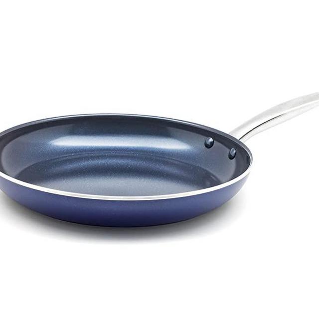 Blue Diamond Toxin Free Ceramic Nonstick Metal Utensil Open Frypan, 12'