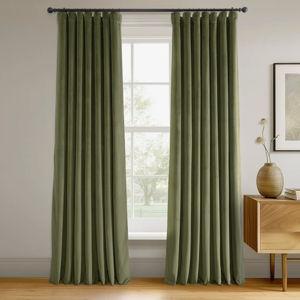 Olivia Velvet Blackout Curtain (1 Panel) - Hunter Green, 50" W x 96" L