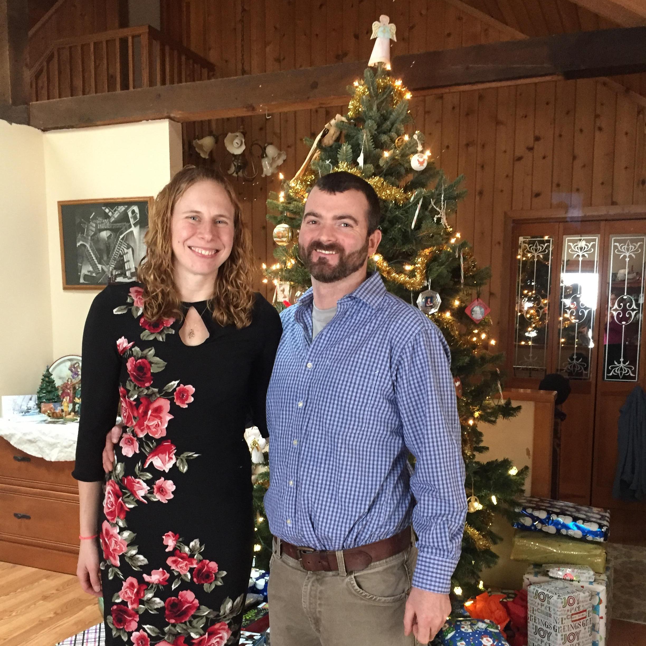Christmas Eve 2017! Two days before Jack proposed! He doesn't even look nervous!